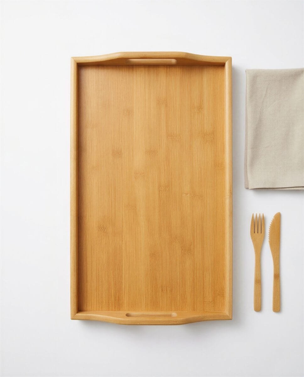 BAMBUSOWY STOLIK POD LAPTOPA TACA ŚNIADANIOWA DO ŁÓŻKA 50 CM