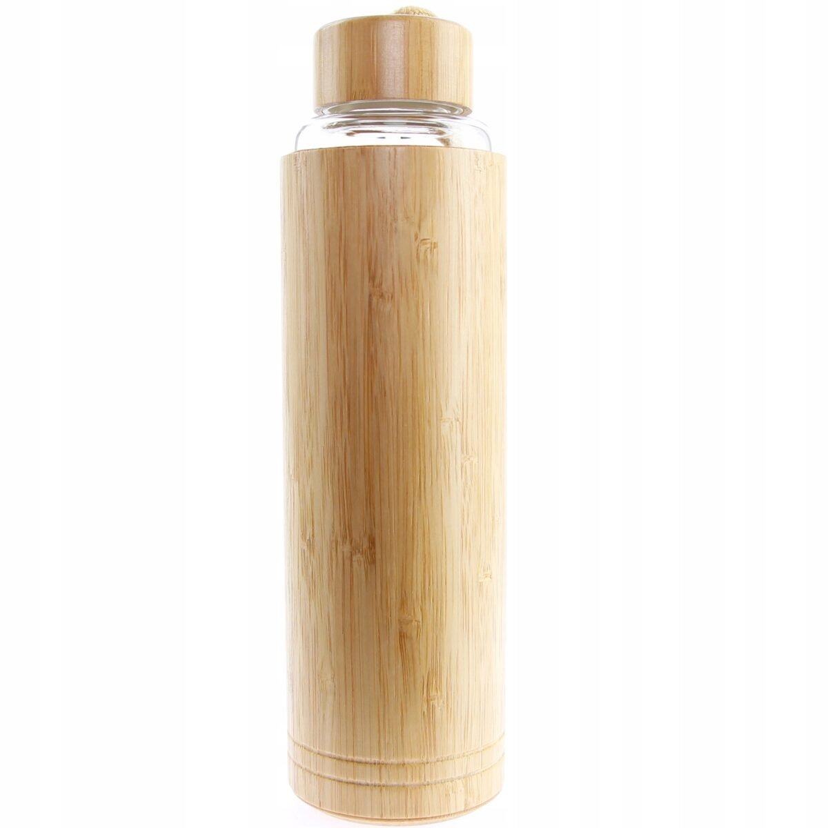 BIDON BUTELKA SZKLANA EKO SZCZELNA NA WODĘ NAPÓJ BAMBUSOWE ETUI 550 ml, zdjęcie 4