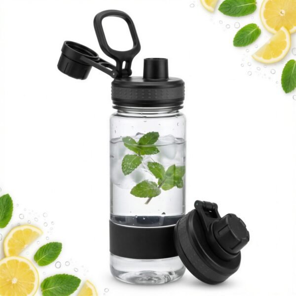 BUTELKA SPORTOWA NA WODĘ BIDON 0.65 BPA FREE SZCZELNY NA SIŁOWNIE