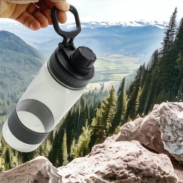 BUTELKA SPORTOWA NA WODĘ BIDON 0.8 BPA FREE SZCZELNY NA SIŁOWNIE, zdjęcie 1