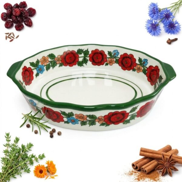 CERAMICZNE NACZYNIE ŻAROODPORNE DO ZAPIEKANIA W PIEKARNIKU 30 CM HALINKA