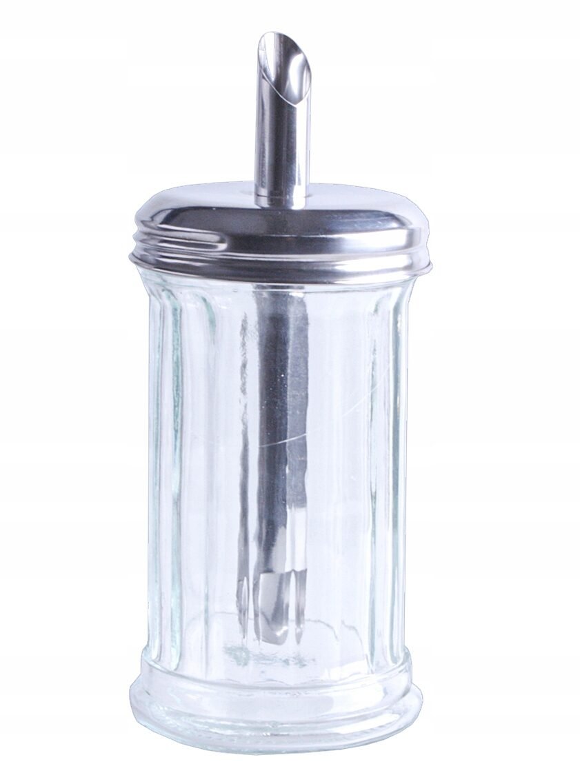 CUKIERNICA SZKLANA DYSPENSER DO CUKRU DOZOWNIK SZKLANY 300ml GASTRO