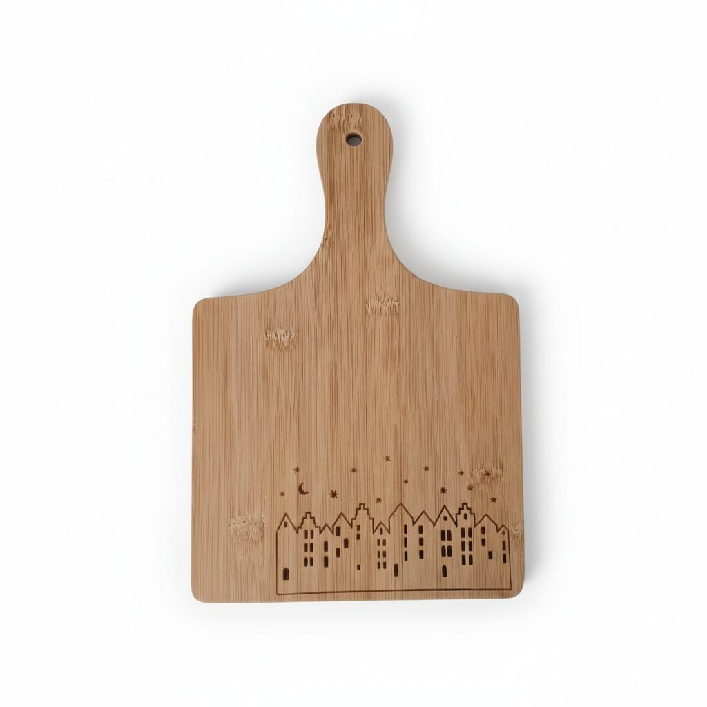 DESKA DO KROJENIA JEDZENIA I SERWOWANIA DAŃ BAMBUS NATURALNY 30×20×1,5 CM