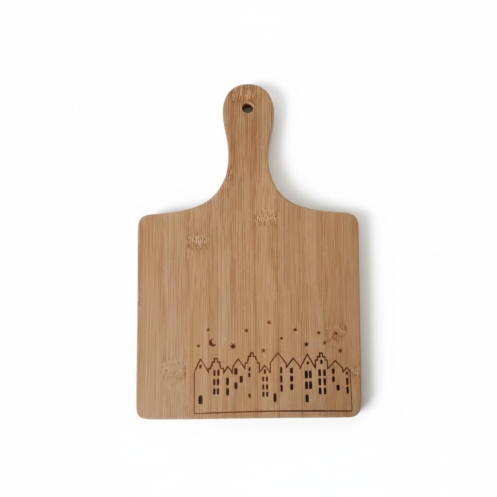 DESKA DO KROJENIA JEDZENIA I SERWOWANIA DAŃ BAMBUS NATURALNY 30×20×1,5 CM