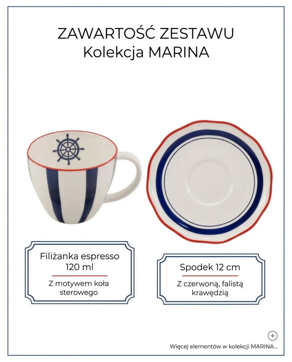 FILIŻANKA ZE SPODKIEM DO KAWY ESPRESSO CERAMICZNA 120ml ZESTAW KAWOWY DLA 1, zdjęcie 11