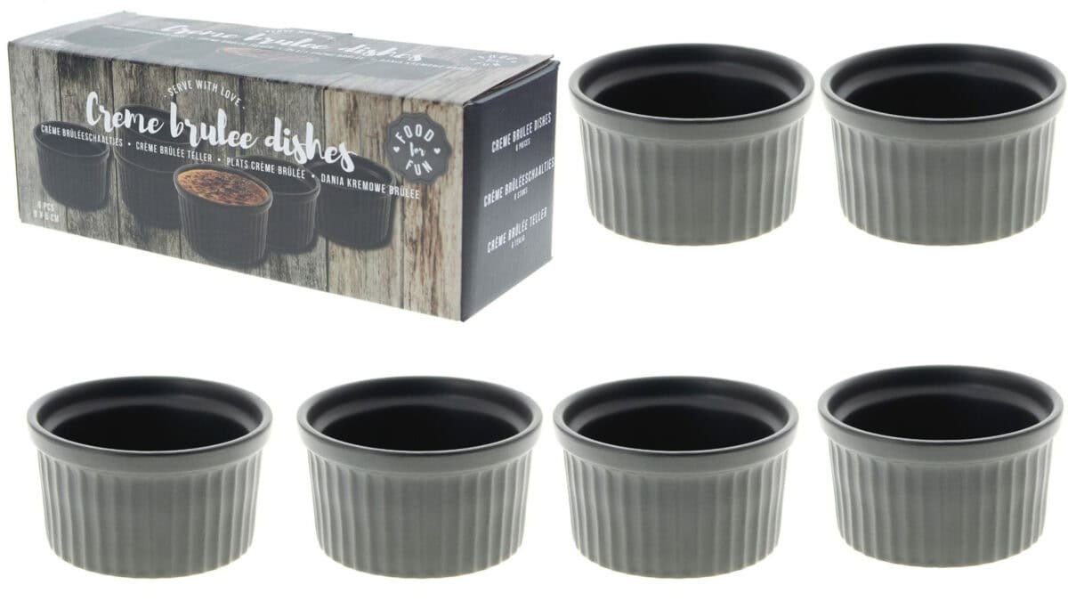 FOREMKI 6x MISECZKI DO MUFFINEK CREME BRULLE PORCELANA