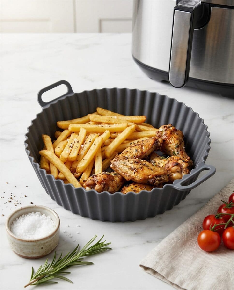 FORMA SILIKONOWA DO AIR FRYER WKŁAD FRYTKOWNICY BEZTŁUSZCZOWEJ 22 CM, zdjęcie 2