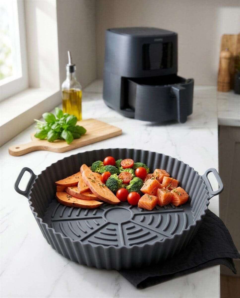 FORMA SILIKONOWA DO AIR FRYER WKŁAD FRYTKOWNICY BEZTŁUSZCZOWEJ 22 CM, zdjęcie 11