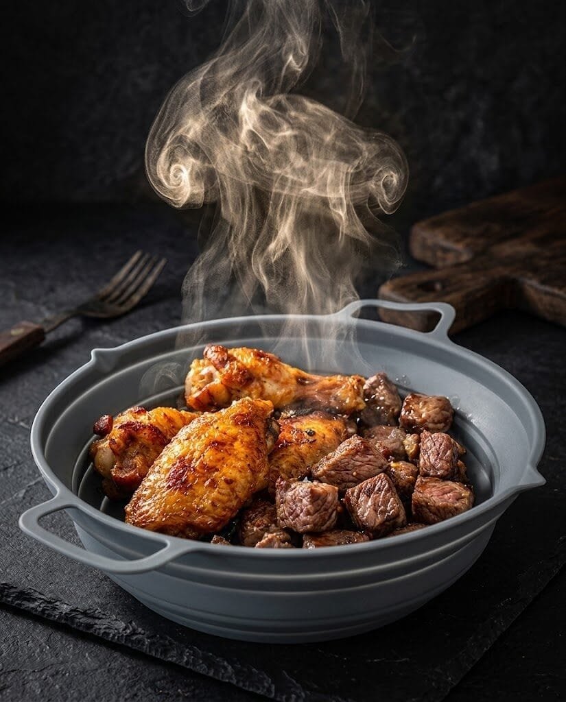 FORMA SILIKONOWA DO AIR FRYER WKŁAD FRYTKOWNICY BEZTŁUSZCZOWEJ 19CM, zdjęcie 3