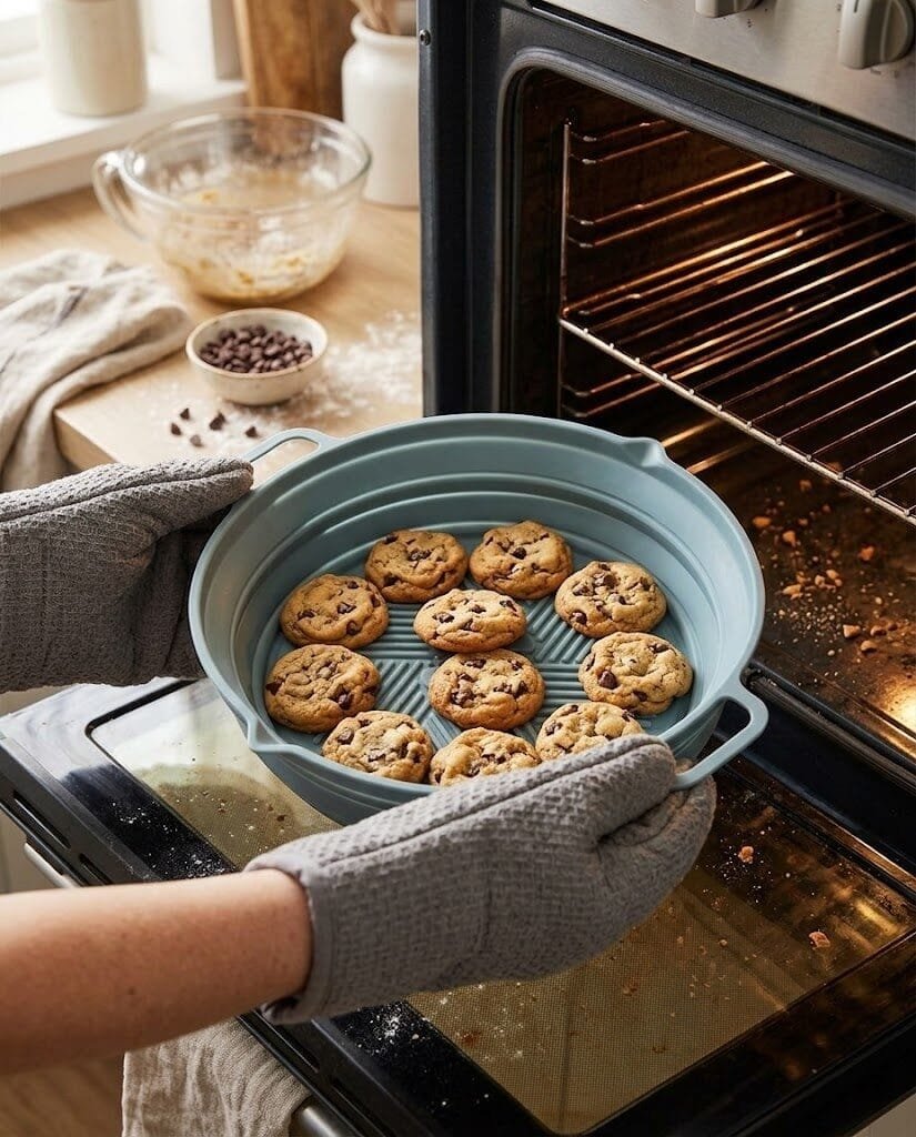 FORMA SILIKONOWA DO AIR FRYER WKŁAD FRYTKOWNICY BEZTŁUSZCZOWEJ 19CM, zdjęcie 5