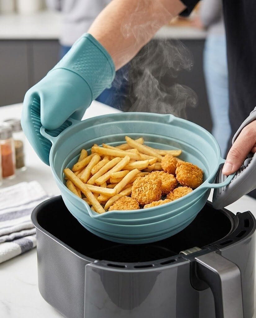 FORMA SILIKONOWA DO AIR FRYER WKŁAD FRYTKOWNICY BEZTŁUSZCZOWEJ 19CM, zdjęcie 12