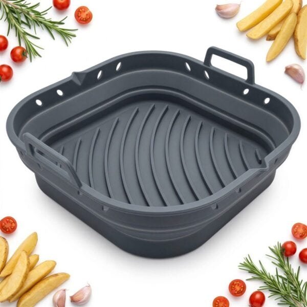 FORMA SILIKONOWA DO AIR FRYER WKŁAD FRYTKOWNICY BEZTŁUSZCZOWEJ 22 CM