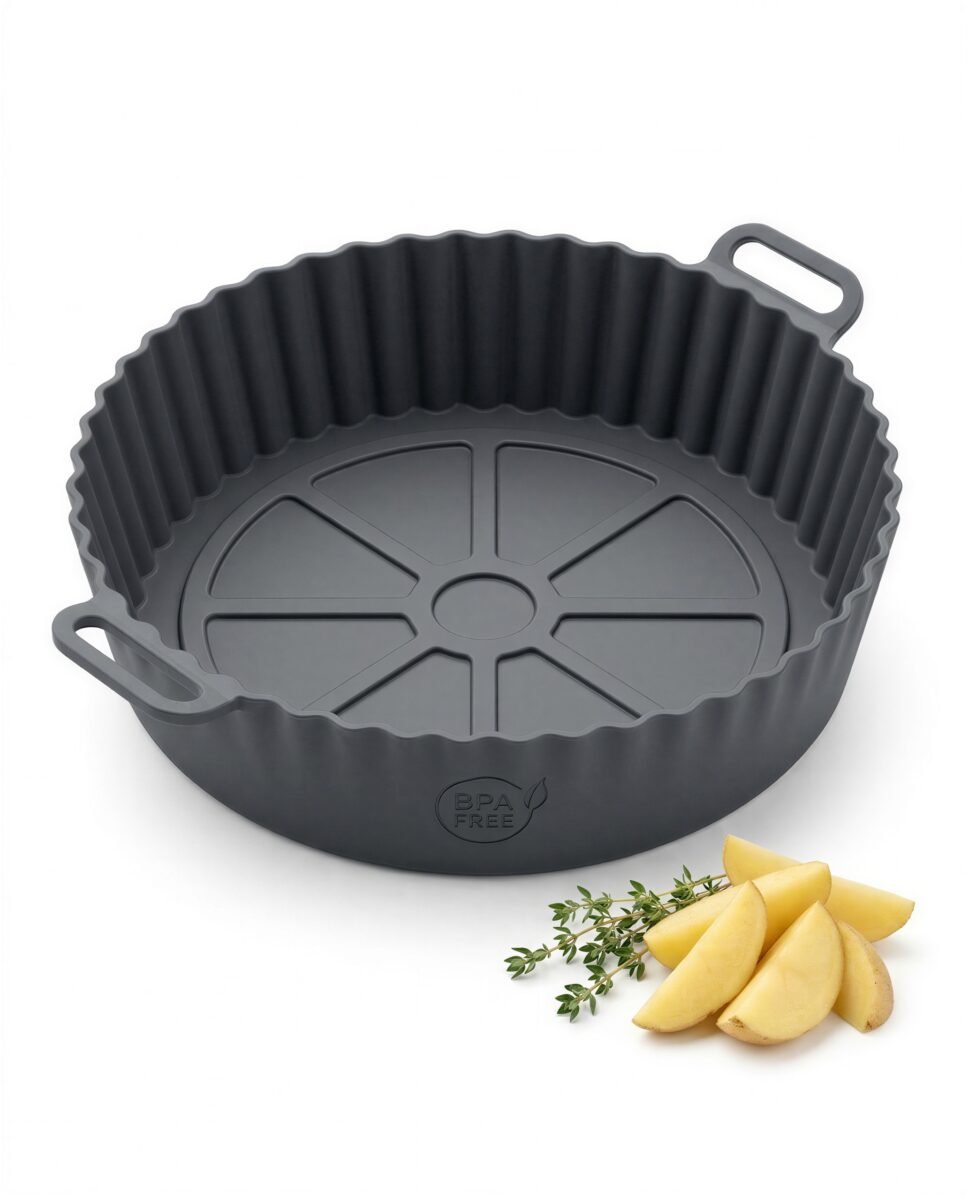 FORMA SILIKONOWA DO AIR FRYER WKŁAD FRYTKOWNICY BEZTŁUSZCZOWEJ 22 CM, zdjęcie 1