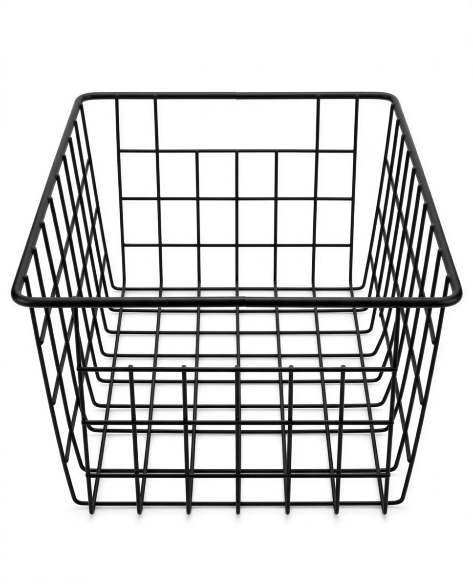 KOSZYK METALOWY NA OWOCE I WARZYWA ORGANIZER KUCHENNY CZARNY 28 CM, zdjęcie 14