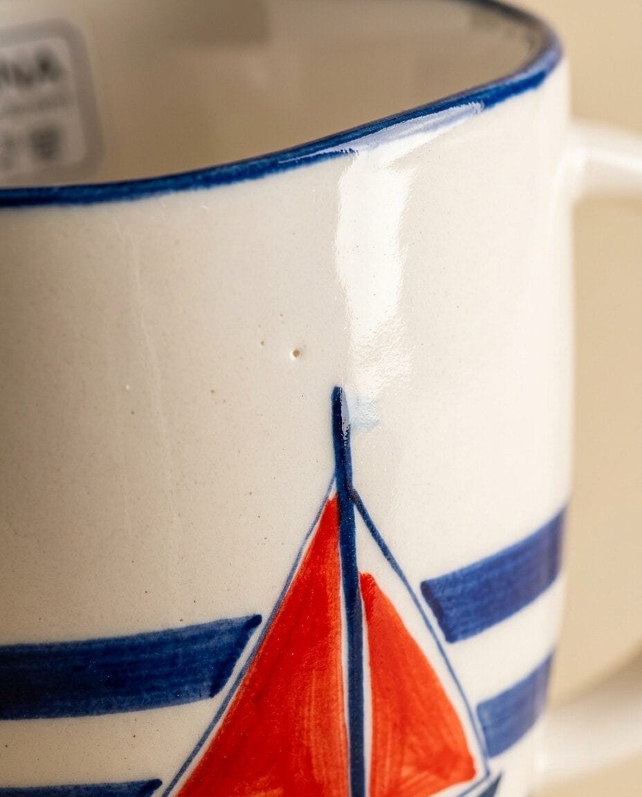 KUBEK CERAMICZNY DO KAWY HERBATY GORĄCEJ CZEKOLADY OZDOBNY 350 ML MARINA, zdjęcie 14