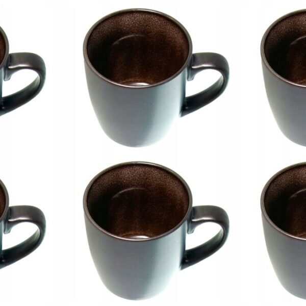 KUBKI CERAMICZNE KUBEK 6 ZESTAW KUBEK DO KAWY HERBATY CZEKOLADY 300ML