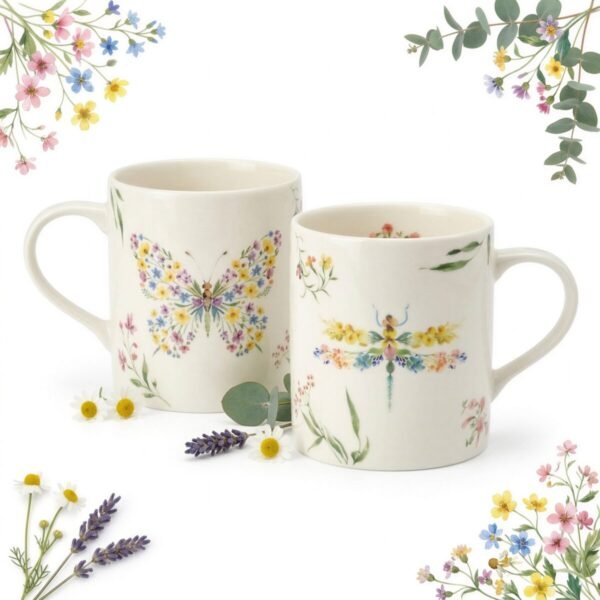 KUBKI ZESTAW 2 SZTUK KUBKÓW CERAMICZNYCH DO KAWY HERBATY 300 ML