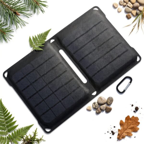 ŁADOWARKA SOLARNA TURYSTYCZNA 5V 10W DO ŁADOWANIA TELEFONOW URZĄDZEŃ 2× USB