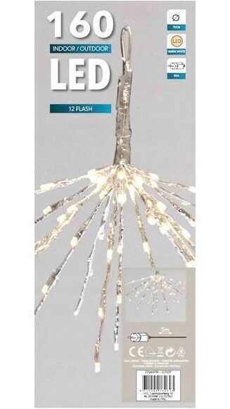 LAMPKI 160 LED OZDOBA ZIMOWA LEDOWA ZEWNĘTRZNA JEMIOŁA 230V