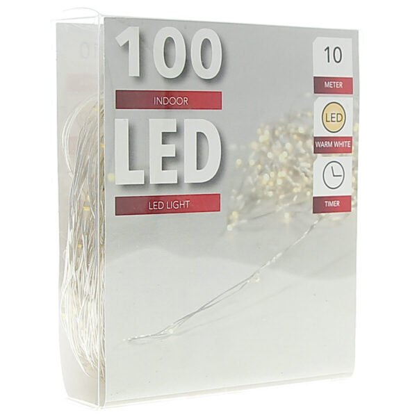 LAMPKI CHOINKOWE 100 LED OŚWIETLENIE LEDOWE NA BATERIE DŁUGOŚĆ 10M OZDOBA