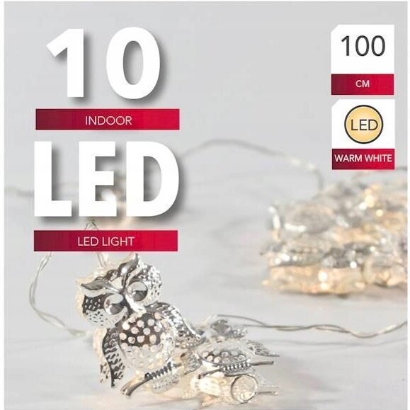 LAMPKI LED CHOINKOWE NA BATERIE OZDOBA SOWA