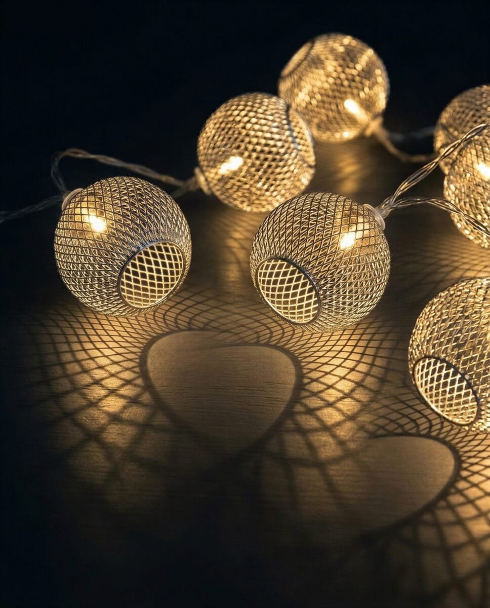 LAMPKI LED GIRLANDA ŚWIETLNA NA BATERIE METALOWE KULE 150 CM DEKORACJA WEW, zdjęcie 13