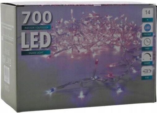 LAMPKI LEDOWE 700 LED SZNUR ŁAŃCUCH DŁUGIE 14 M ZEW/WEW OGRODOWE