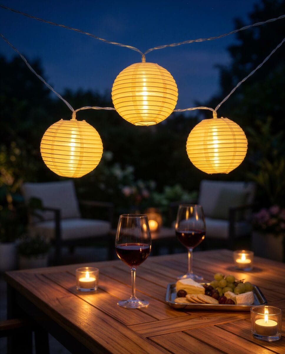 LAMPKI OGRODOWE GIRLANDA SOLARNA NA BALKON TARAS LED 440 CM ZESTAW 10 SZT., zdjęcie 11