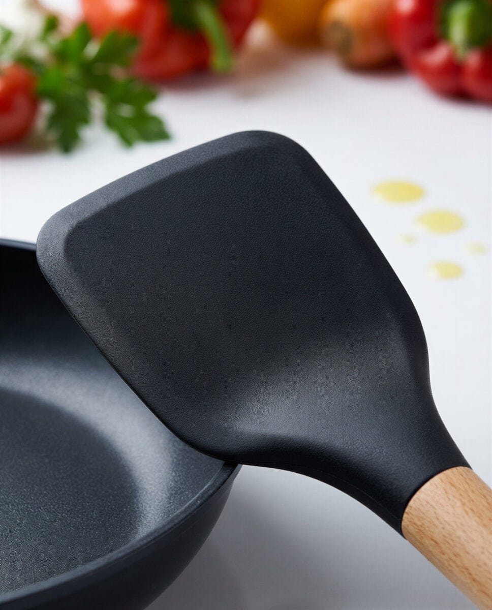 ŁOPATKA SZPATUŁKA KUCHENNA AŻUROWA CZARNA 34 CM DO NACZYŃ NIEPRZYWIERAJĄCYC, zdjęcie 13