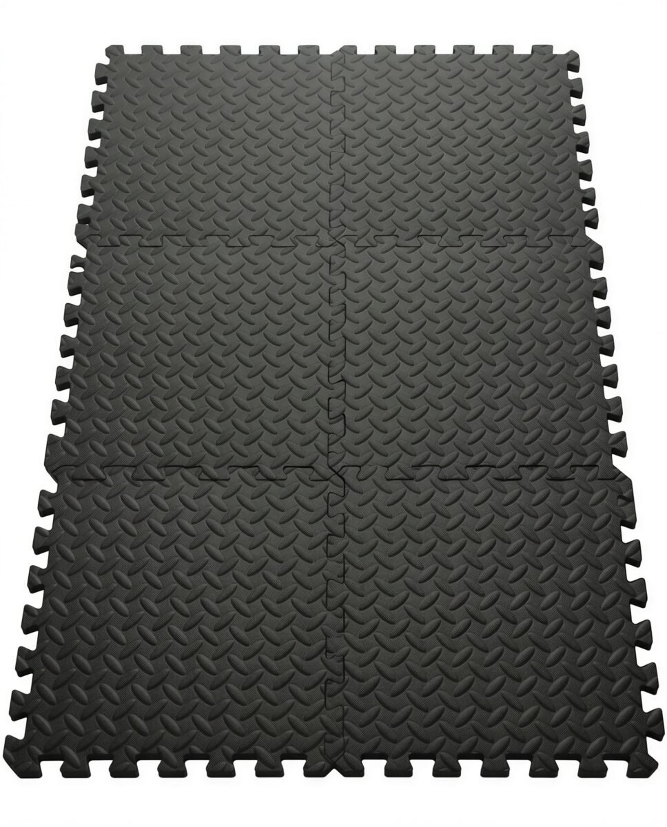 MATY POD BASEN OCHRONNE 120X80 cm PIANKOWE PUZZLE DO JOGI CAMPERA CZARNA, zdjęcie 3