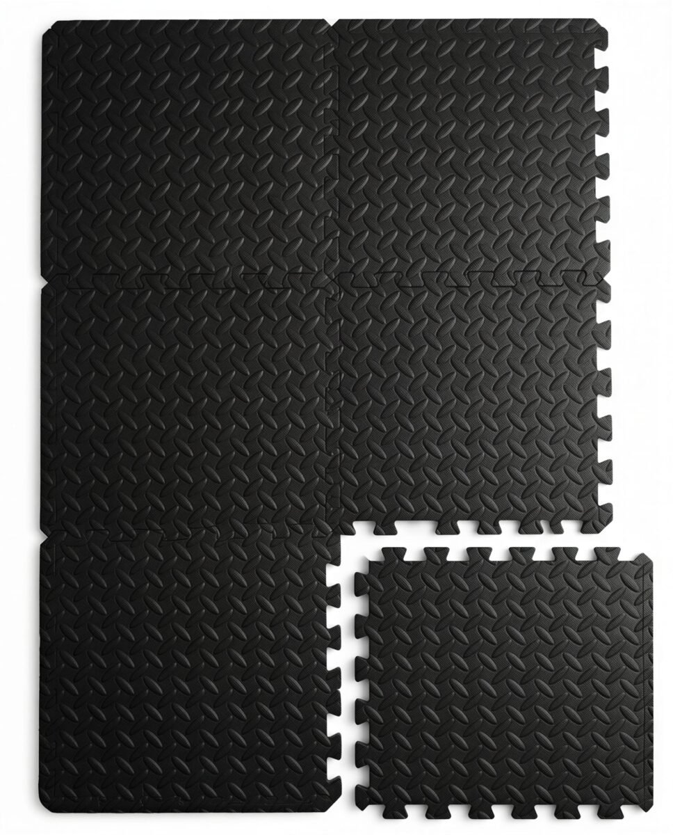 MATY POD BASEN OCHRONNE 120X80 cm PIANKOWE PUZZLE DO JOGI CAMPERA CZARNA, zdjęcie 4