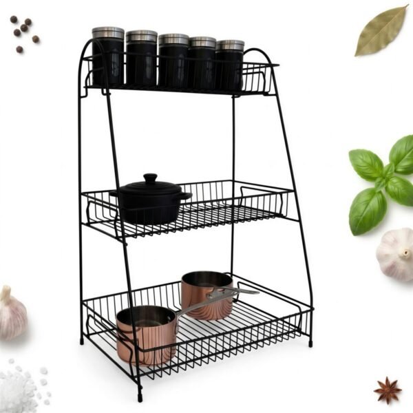 METALOWY ORGANIZER NA PRZYPRAWY KUCHENNA PÓŁKA STOJĄCA 45CM