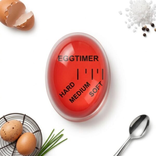 MINUTNIK KUCHENNY TIMER DO GOTOWANIA JAJEK CZERWONY 5,7 CM