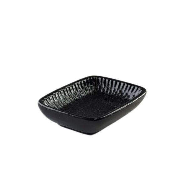 MISECZKA CERAMICZNA DO DIPÓW SOSÓW 8 CM ELEGANCKA CZARNA OMBRES BLACK
