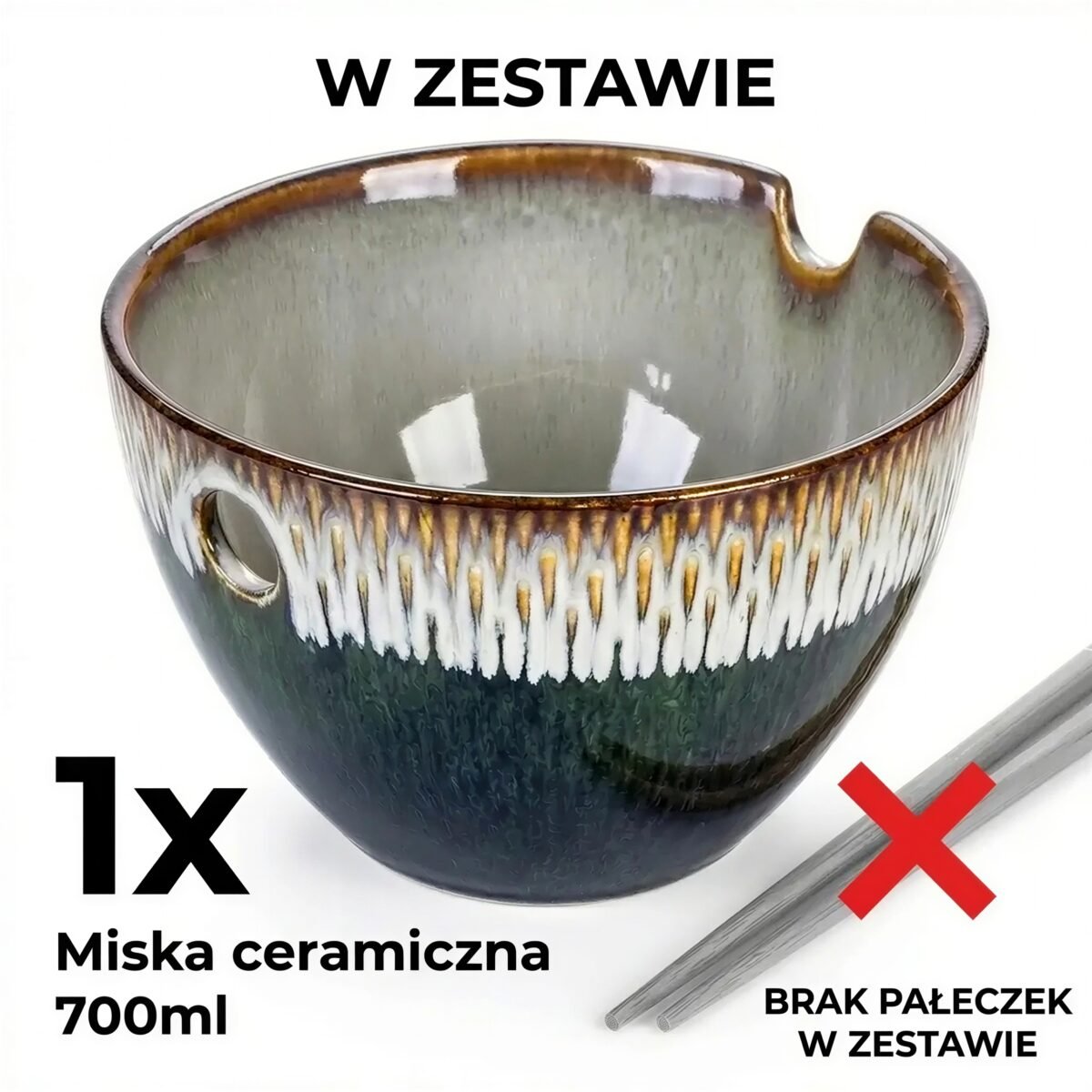 MISKA CERAMICZNA DO ZUPY RAMEN 0,7L TALERZ GŁĘBOKI OBIADOWY DESERÓW Ø16 CM, zdjęcie 9