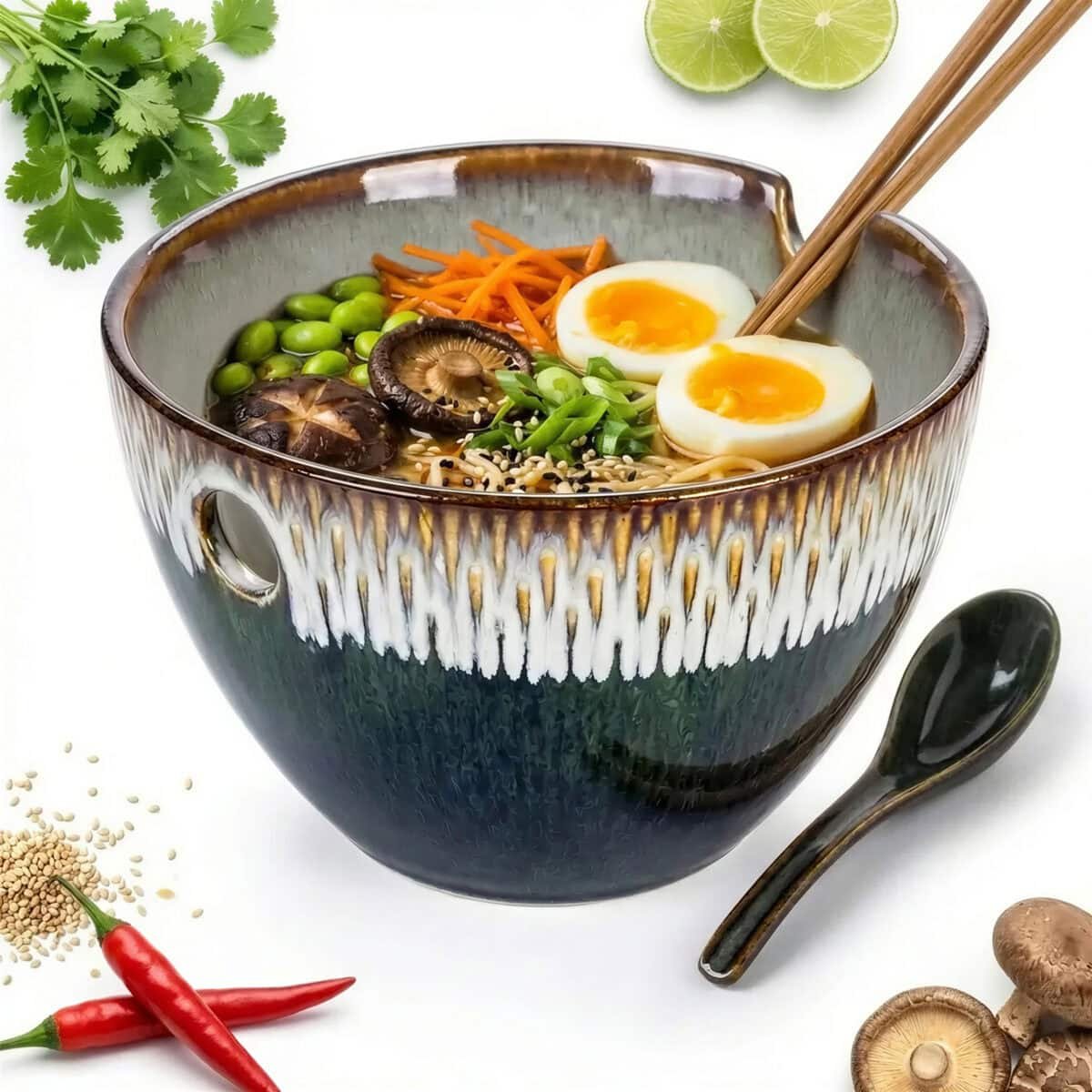MISKA CERAMICZNA DO ZUPY RAMEN 0,7L TALERZ GŁĘBOKI OBIADOWY DESERÓW Ø16 CM, zdjęcie 1