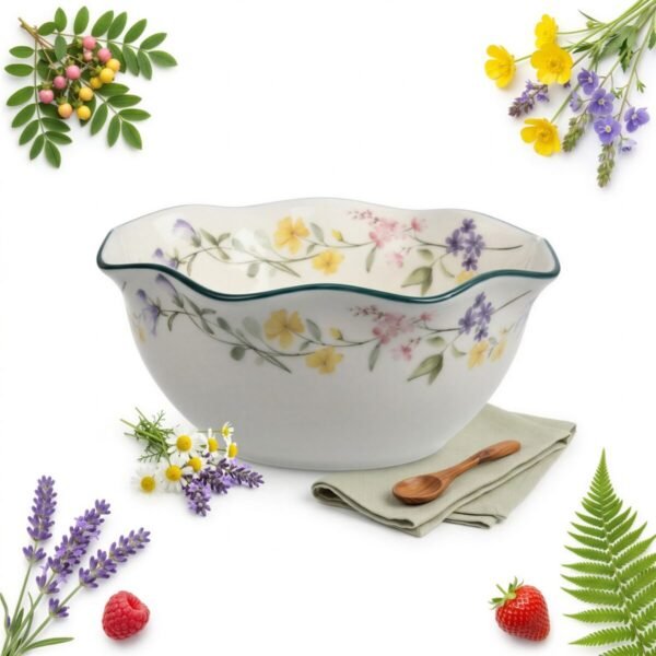 MISKA SALATERKA MISECZKA CERAMICZNA NA SAŁATKĘ I OWOCE 16 CM 500 ML