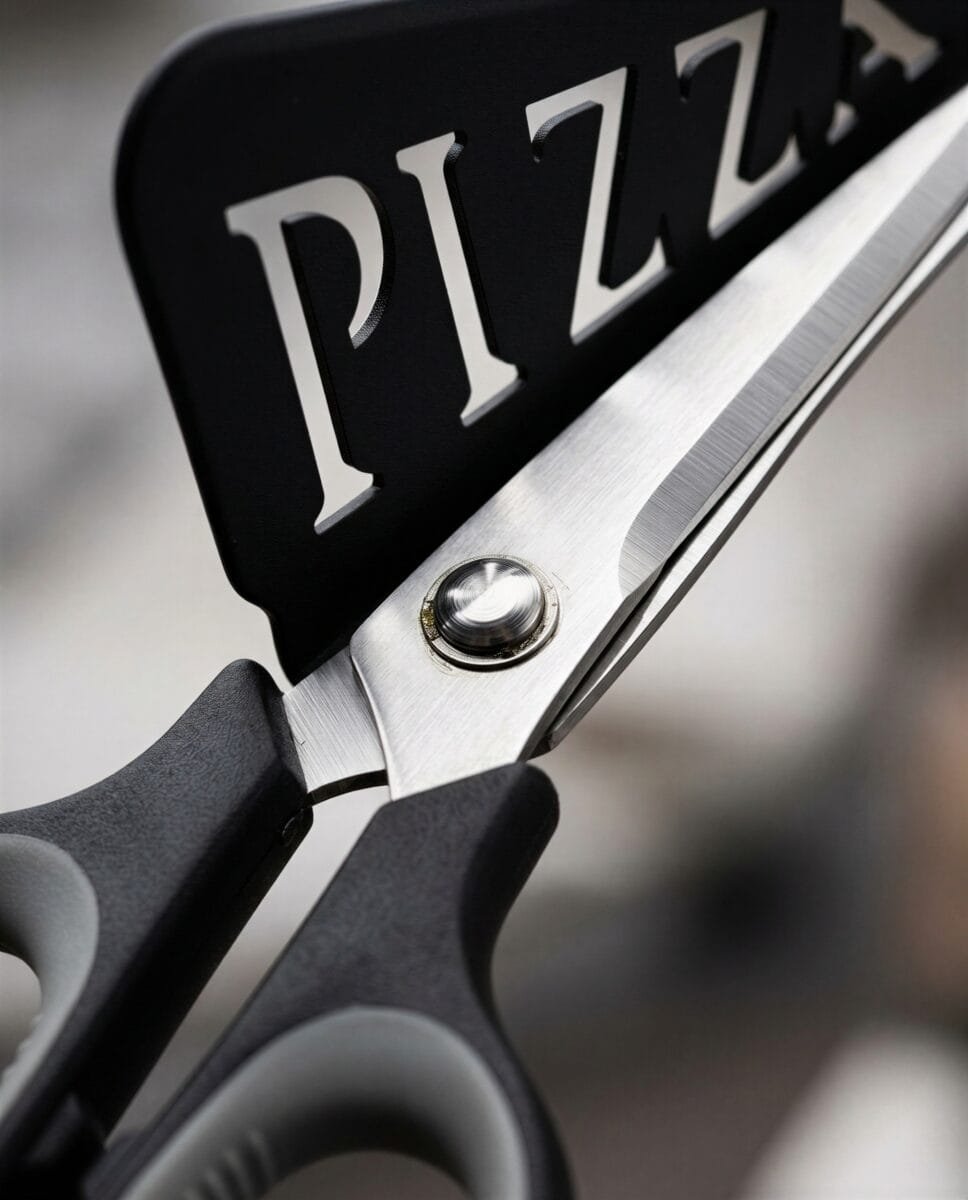 NÓŻ DO KROJENIA PIZZY NOŻYCZKI Z ŁOPATKĄ DO KROJENIA PODAWANIA CZARNE 31CM, zdjęcie 14