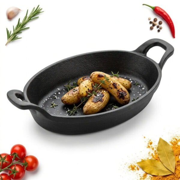 PATELNIA NACZYNIE ŻELIWNE DO ZAPIEKANIA ODLEW ŻELIWNY CZARNY 27,8 CM
