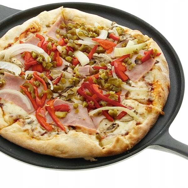 PATELNIA ŻELIWNA 30 CM DO SMAŻENIA NALEŚNIKÓW PIZZY JAJEK OMLETÓW ODLEW