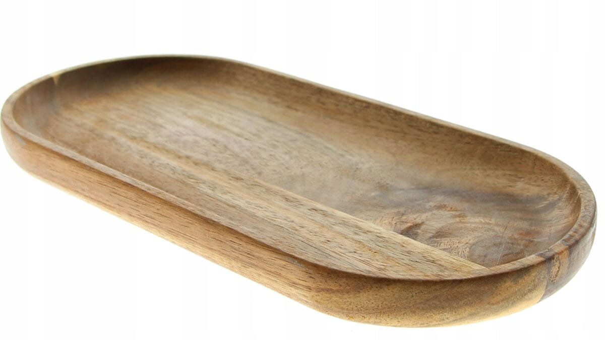 PATERA TALERZ DREWNIANY Z AKACJI DO SERWOWANIA, zdjęcie 2
