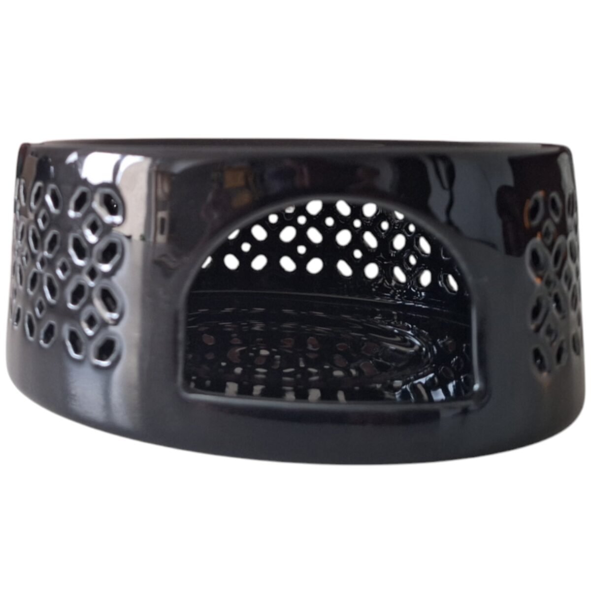PODGRZEWACZ CERAMICZNY DO DZBNAKA CZAJNIKA NA ŚWIECZKĘ TEA LIGHT CZARNY