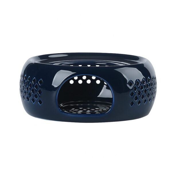 PODGRZEWACZ CERAMICZNY DO DZBNAKA CZAJNIKA NA ŚWIECZKĘ TEA LIGHT GRANATOWY