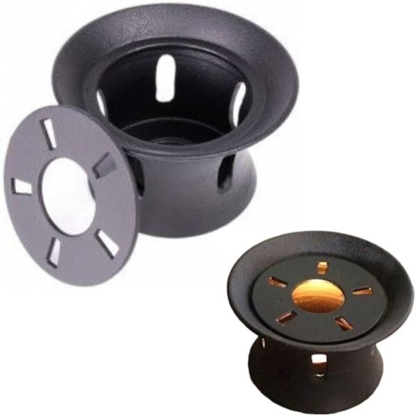 PODGRZEWACZ ŻELIWNY POD CZAJNIK IMBRYK ZAPARZACZ NA ŚWIECZKI TEALIGHT CZARNY