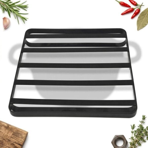PODSTAWKA POD GORĄCY GARNEK CZAJNIK LOFT 18 CM CZARNY MAT STAL