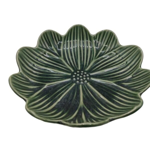PÓŁMISEK CERAMICZNY HERBE 23 CM ZIELONY LIŚĆ PÓŁMISEK MISKA DO SERWOWANIA