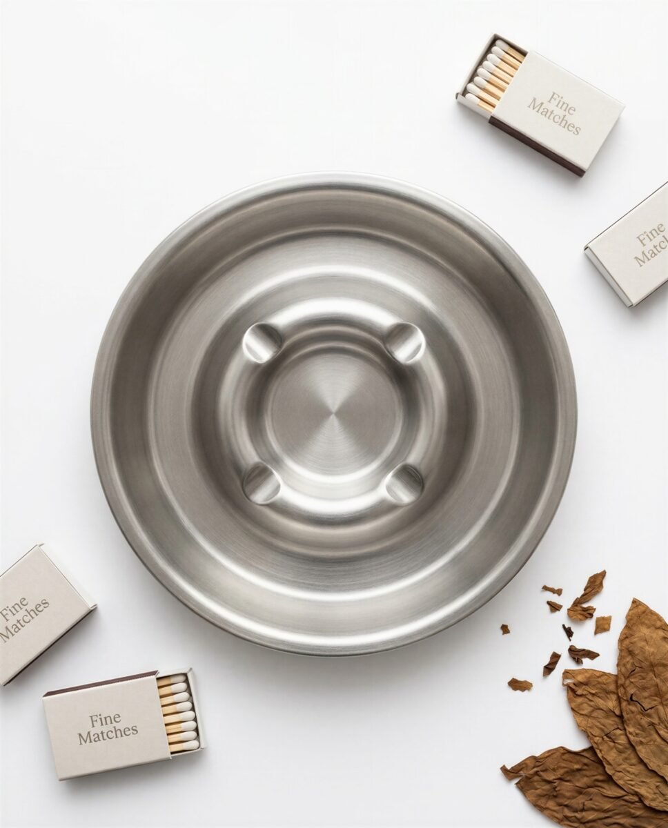 POPIELNICZKA METALOWA POJEMNIK NA POPIÓŁ SREBRNA 16 CM DUŻA DO GASTRONOIMII, zdjęcie 11