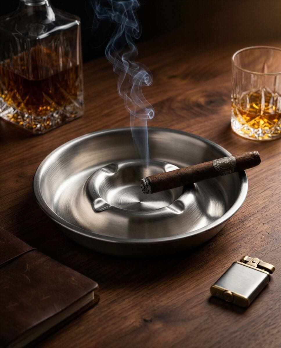 POPIELNICZKA METALOWA POJEMNIK NA POPIÓŁ SREBRNA 16 CM DUŻA DO GASTRONOIMII, zdjęcie 7