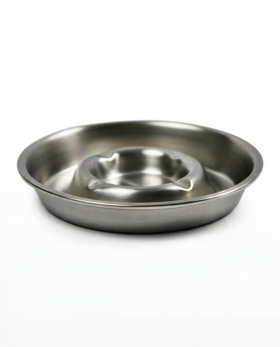 POPIELNICZKA METALOWA POJEMNIK NA POPIÓŁ SREBRNA 16 CM DUŻA DO GASTRONOIMII, zdjęcie 9
