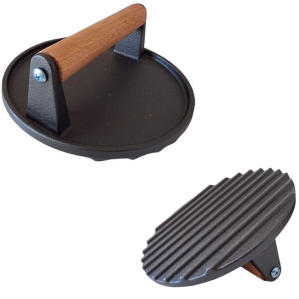 PRASA ŻELIWNA FORMA DO HAMBURGERÓW GRILL BURGERÓW KOTLETÓW MIELONYCH 17,5cm
